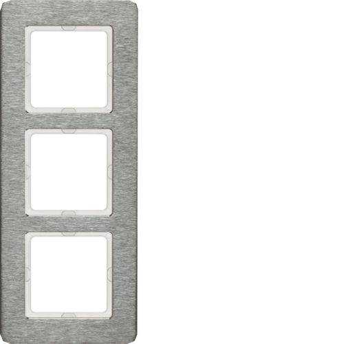 Berker 10136083 Rahmen 3fach senkrecht, Q.7, Edelstahl, Metall gebürstet Mesch Shop Berker 10136083 Rahmen 3fach senkrecht, Q.7, Edelstahl, Metall gebürstet Mesch Shop